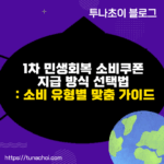 1차 민생회복 소비쿠폰 지급 방식 선택법